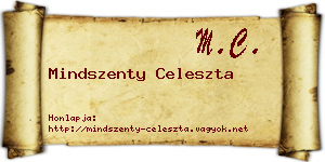 Mindszenty Celeszta névjegykártya